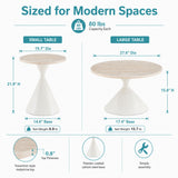 2 Piece Coffee Round Table Set