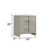 Aria - 2 Drawer Nightstand - Beige