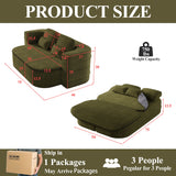 2 In 1 Foldable Sofa Bed With Multi Functional Blanket, Floor Lounge Sofa