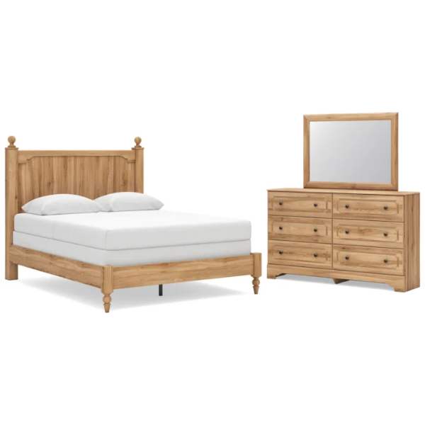 Aleaport Queen Panel Bed, Dresser and Mirror - PCB1075B5