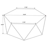 Athena - Hexagonal Top Coffee Table Coffee Table With Geometric Design - Natural