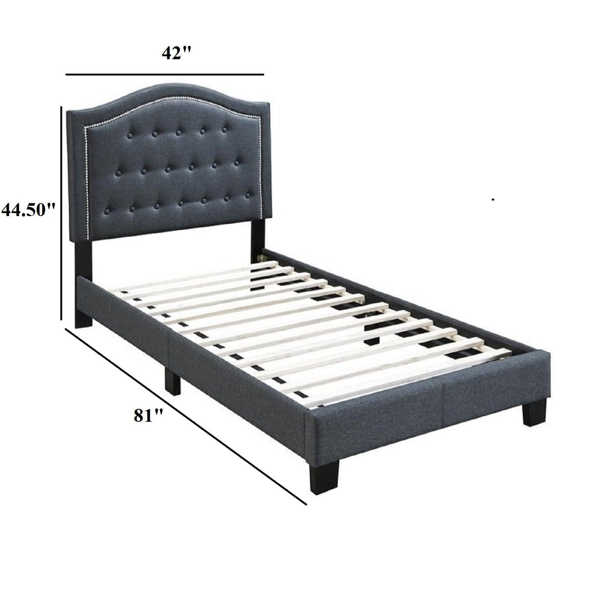 European Style Bed, Button Tufted Headboard