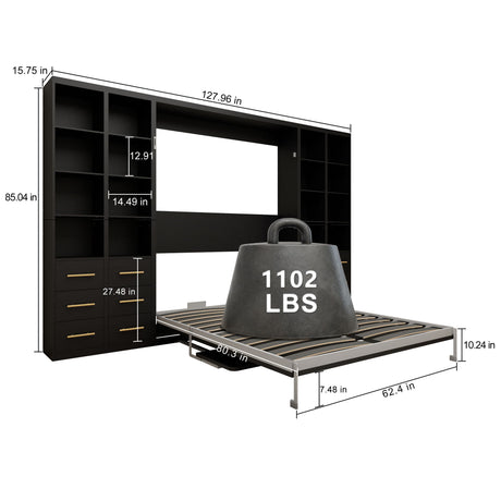 Multifunctional Vertical Murphy Wall Bed