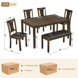 Modern Dining Table Set With Upholstered Chairs