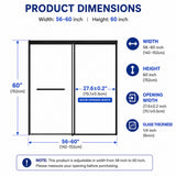 Semi-Frameless Double Sliding Shower Door