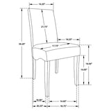 Upholstered Dining Chair Soft Padded Seat And Flared Back Design (Set of 2) - Gray