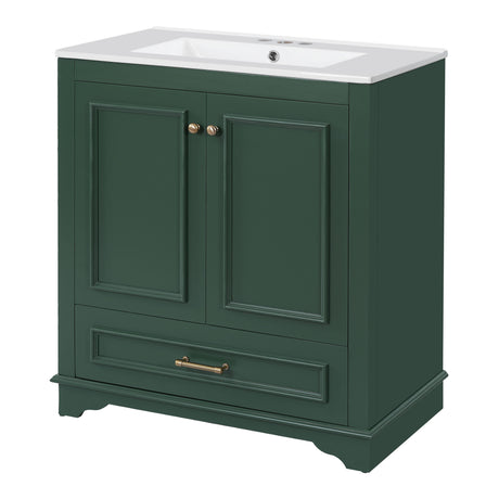 Bathroom Vanity With Sink, Cabinet & 2 Soft Closing Doors & Adjustable Shelf