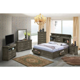 Traditional Style Bookcase Storage Bed