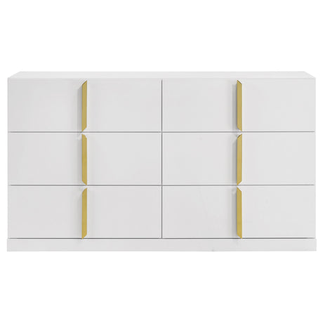 Lauryn - 6 Drawer Dresser Cabinet - Gloss White