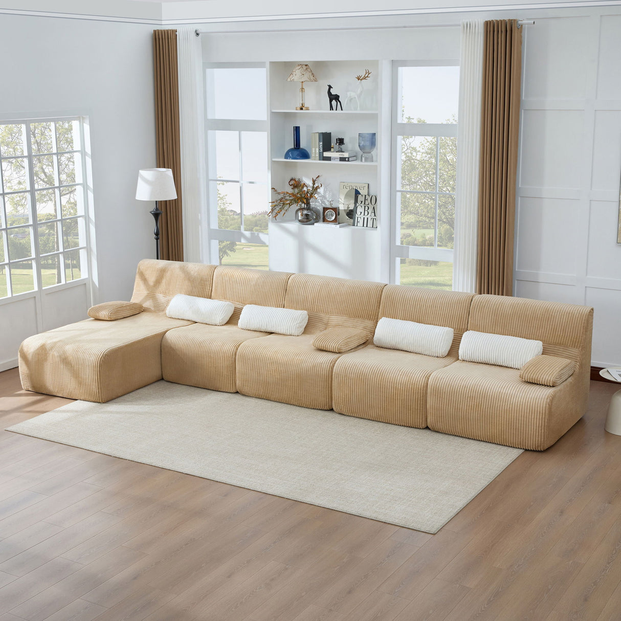 Oversized Sectional Sofa, Living Room Seating With Modular Design
