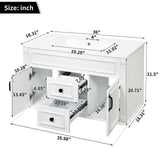 French Simple Style Wall Mounted Bathroom Cabinet With Sink