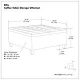 Ellis - Upholstered Coffee Table Storage Ottoman