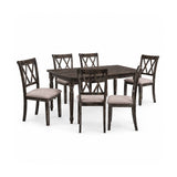Claudia II - Weathered 7 Pieces Dining Room Set - Gray