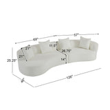 Elegant Curved Sectional Sofa With Full Foam Comfort