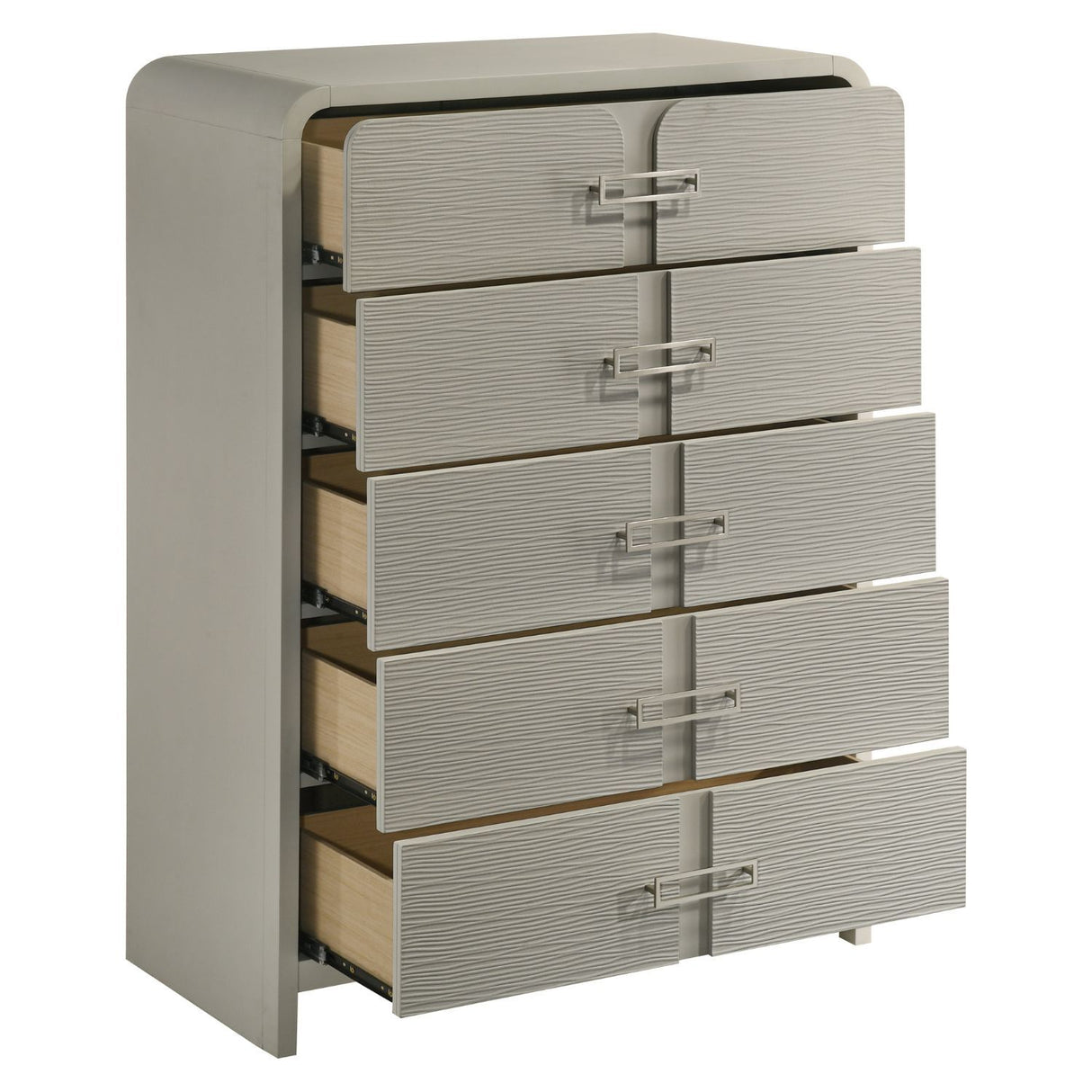 Aria - 5 Drawer Chest - Beige