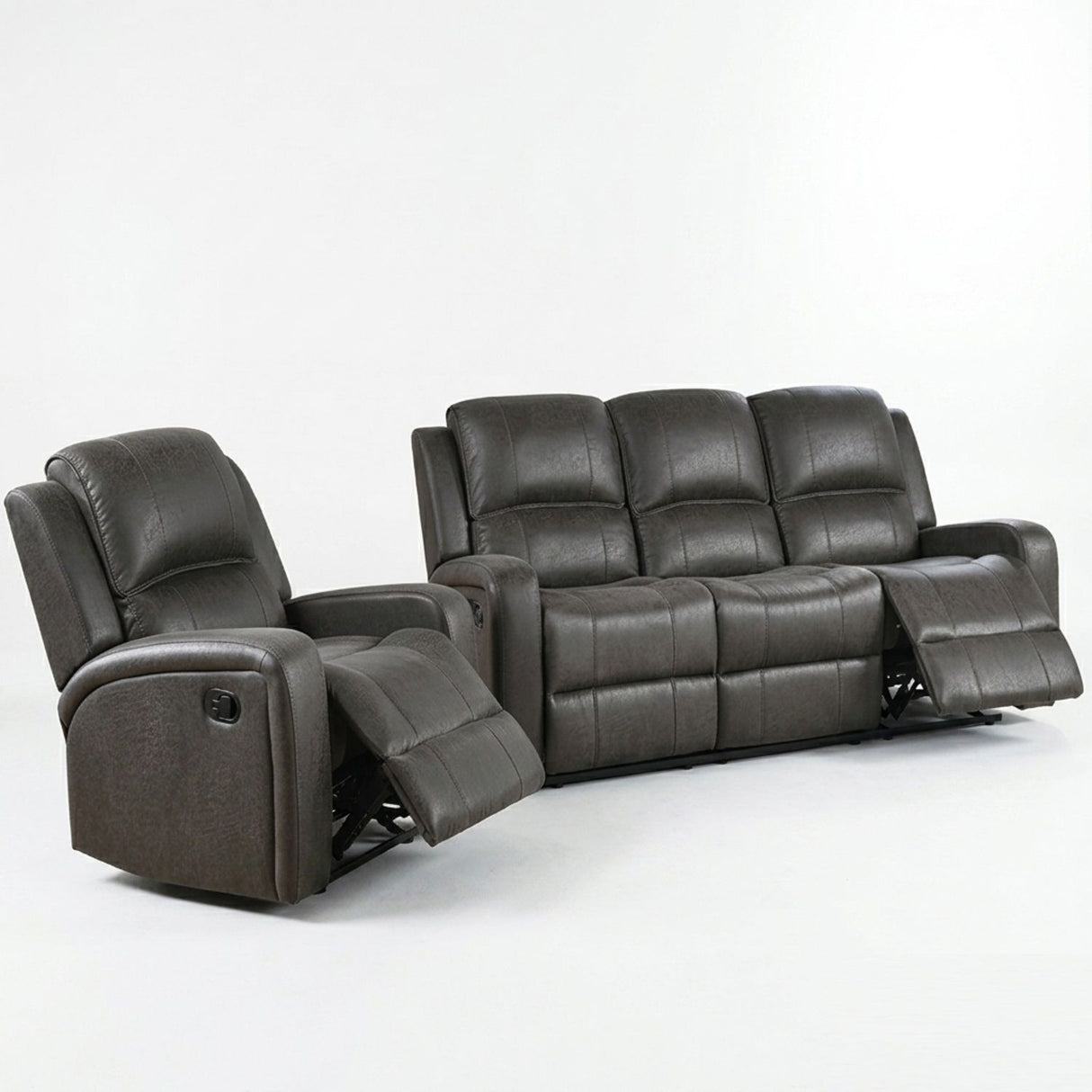 Modern Living Room Set With Square Armrest, Cushion Backrest