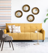 Round Wall Mirror With Metal Frame, Accent Mirror For Living Room - Gold