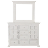 Chalet Queen Panel Bed Dresser & Mirror - 3700QPWR+3700QPWF+3700QNW+3700DNW+3722M2NW