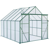Double Door Polycarbonate house Raised Base And Anchor Aluminum Heavy Duty Walk In houses For Outdoor Backyard In All Season
