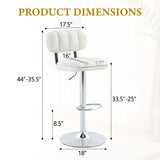 Adjustable Height Bar Stools With Footrest For Kitchen Island (Set of 2)
