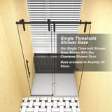 Shower Base, Center Drain With Durable Construction - Gloss White