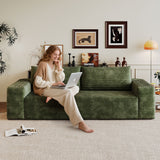 3 Setaser Sofa, Deep Seat Couches For Living Room - Green