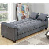 Adjustable Sofa With Hidden Storage And USB Port, Plush Cube Pattern Couch With Pillows - Gray