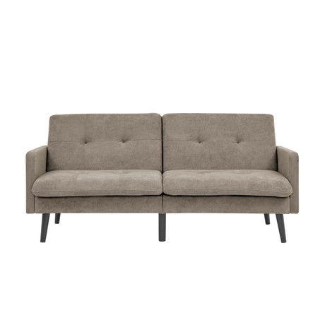 Easy Convert Futon Sofa With Tufted Back And Seat