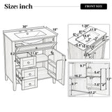 Bathroom Vanity With Sink, Soft Closing Cabinet