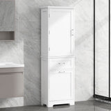 Tall Freestanding Bathroom Storage Cabinet With Adjustable Shelf And 2 Drawers