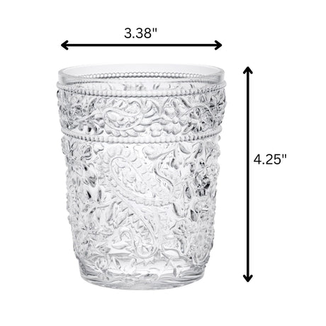 Paisley Acrylic Glasses Drinking (Set of 4)