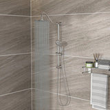 Shower System With 5 Function Rain Hand Shower And Slide Bar Combo