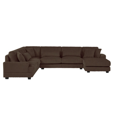 Oversized Sectional Sofa U - Shaped Sofa Couch Modern Sofa Upholstered In Soft With A Chaise Lounge For Living Room