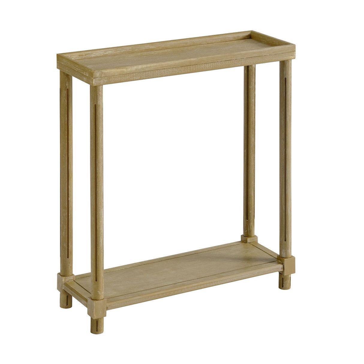 Narrow Side End Tables With Shelf (Set of 2)