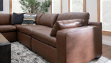 City Limits II 5-Piece Brown Leather Sectional - ARCDSCLx2+RACDSCL+LACDSCL+WEDSCL