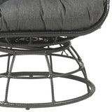 Hikre - Patio Lounge Chair & Side Table - Black / Charcoal