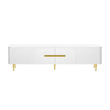 TV Stand For TVs, Media Console With 4 Spacious Cabinets For Living Room