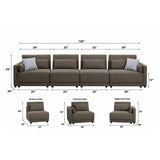 Rylie - Modular Sectional Sofa With Toss Pillows