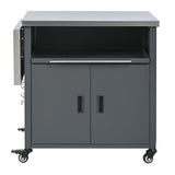 Foldable Outdoor Prep Station BBQ Cart With Trash Rack