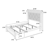3 Piece Bedroom Set With LED Lighting, 2 Nightstands