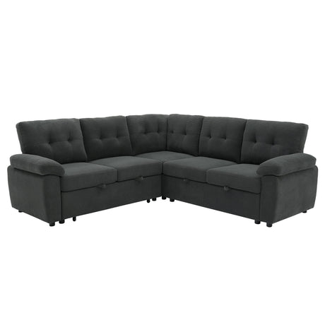 Convertible Sectional Sofa Bed With Pull Out Sleeper And Storage
