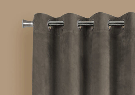 2 Pieces Set, Curtain Panel, Room Darkening, Grommet, Contemporary & Modern
