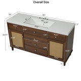 Bathroom Vanity With Sink, 5 Legs, Soft Close Drawers