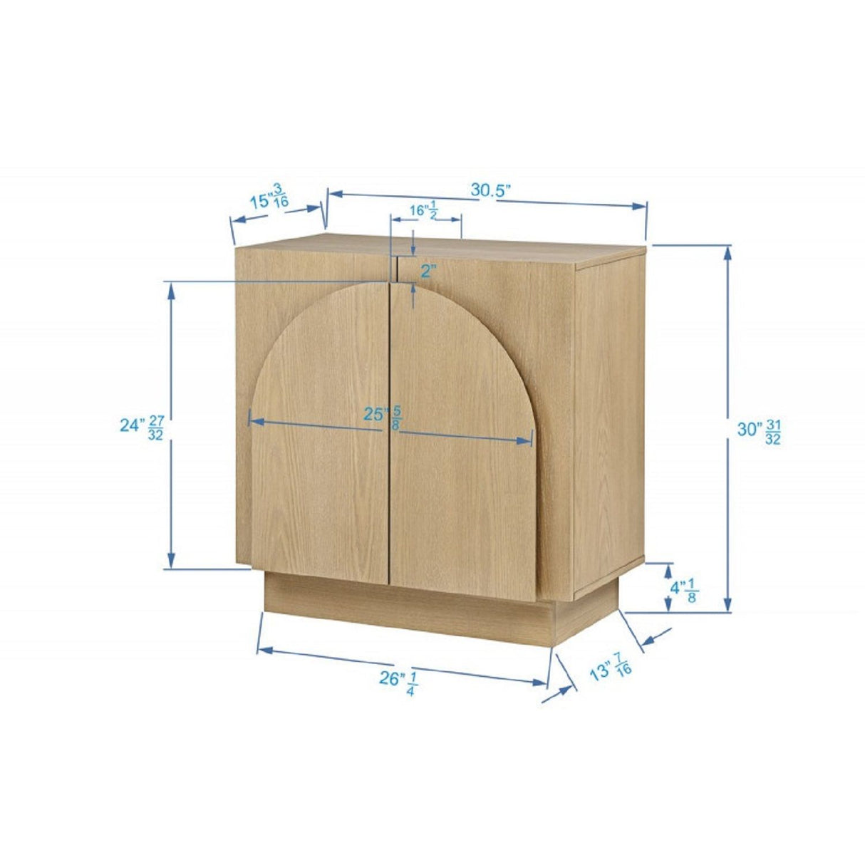 Modern Sideboard Buffet With Arched Cabinet Doors