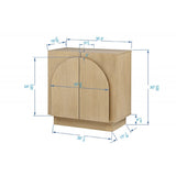 Modern Sideboard Buffet With Arched Cabinet Doors