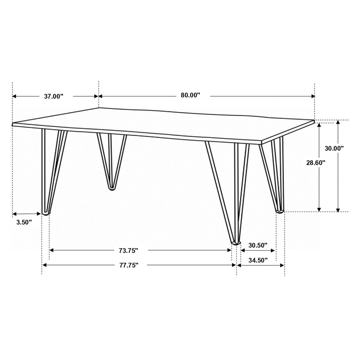 Neve - Sheesham Live Edge Dining Table - Gray