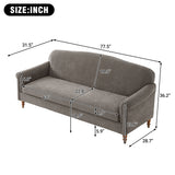 Loveseat Sofa, 2 Seater Couch With Rolled Arms