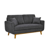 Upholstered Loveseat With Arms And Pillows