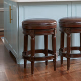 Rustic Elegance Backless Swivel Stool