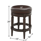Rustic Elegance Backless Swivel Stool
